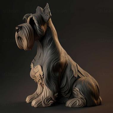 3D model Zwergschnauzer dog (STL)